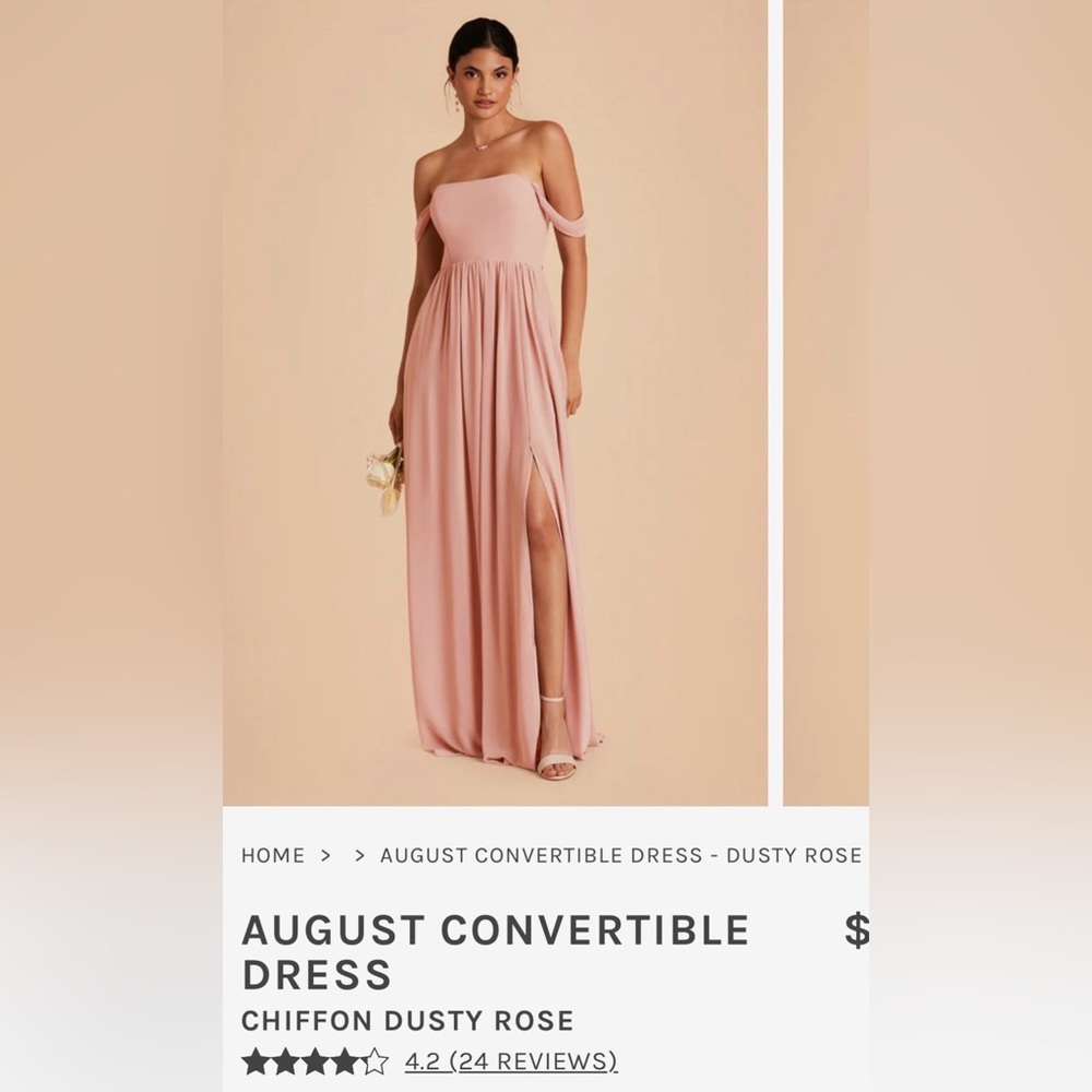 Bridesmaid Dress NWT Dusty Rose Size Medium Birdie Grey